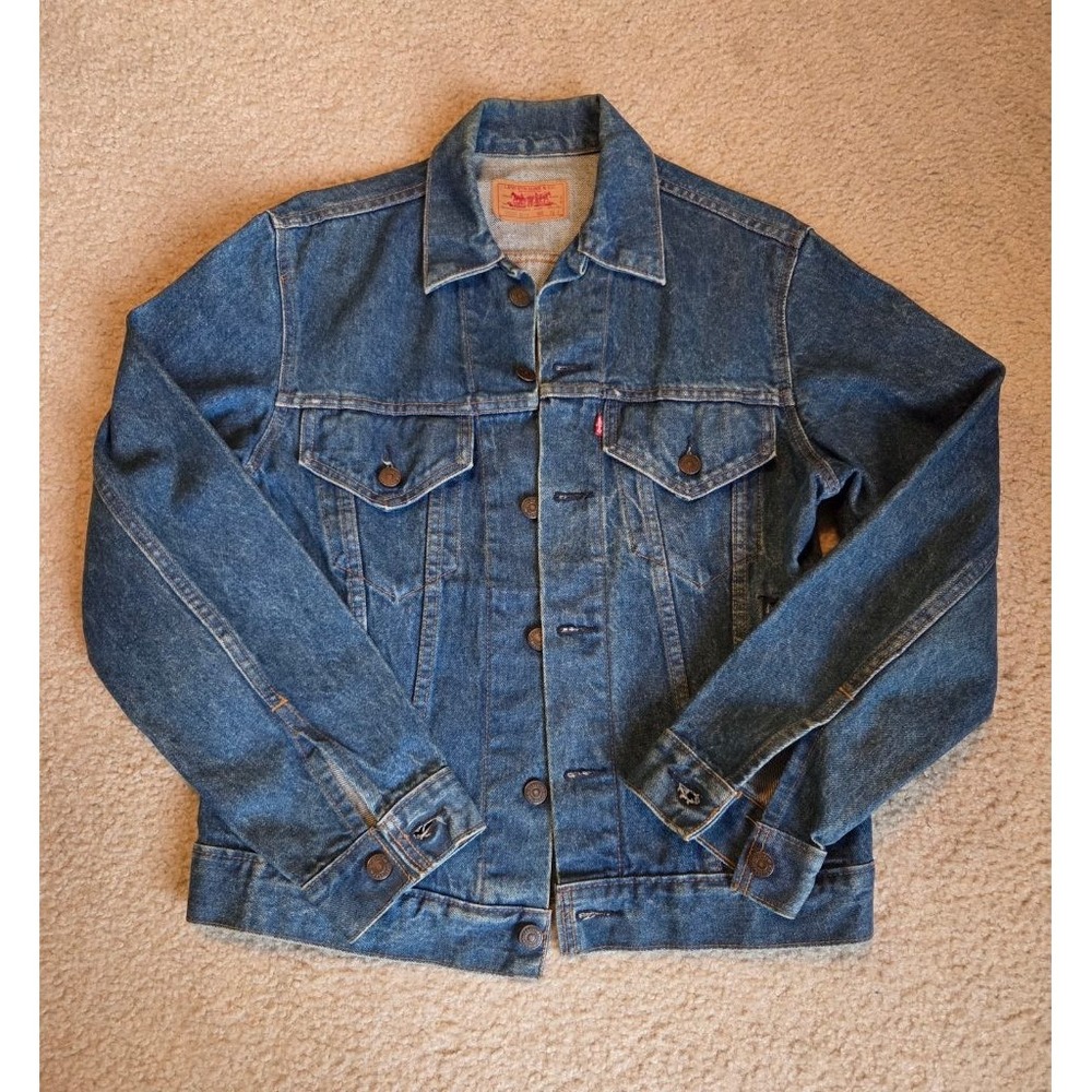 Vtg 80s Levis 70506 Denim Trucker Jacket 38 USA Made Western Grunge Workwear